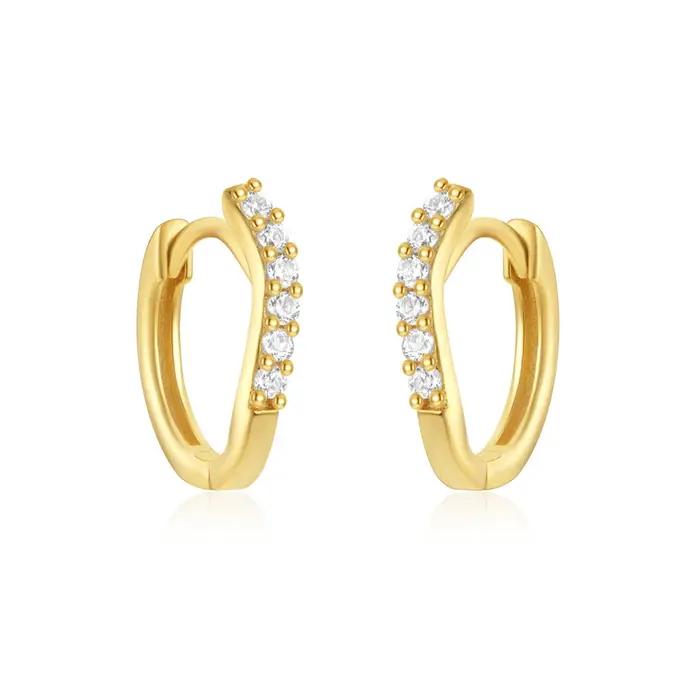 Boucles d'Oreilles en Argent Sterling 925 avec Zirconium Micro-Incarné Pour Femmes Occasions Spéciales Fêtes Mariages Anniversaires