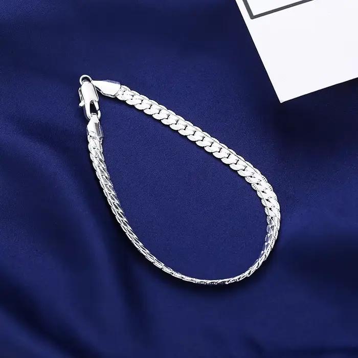Produits tendance, bracelet tressé en argent sterling 925, 5 mm, pour femmes et hommes, bijoux origi