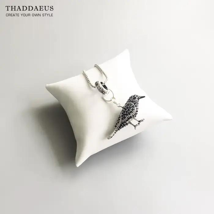 Pendentif corbeau pavé, nouveaux Bijoux à la mode, Bijoux de Style européen, cadeau en argent tendance pour femmes