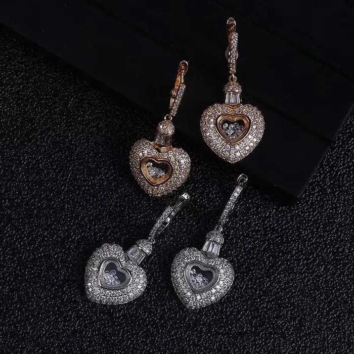Boucles d'oreilles créoles incrustées de cuivre pour femmes
