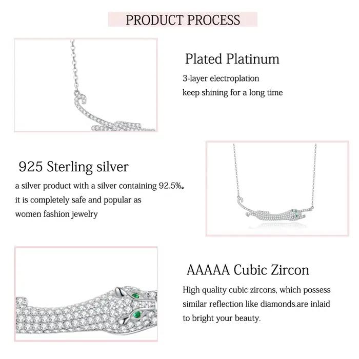 Collier Léopard en Argent Sterling 925 Brcorporelle pour Femme