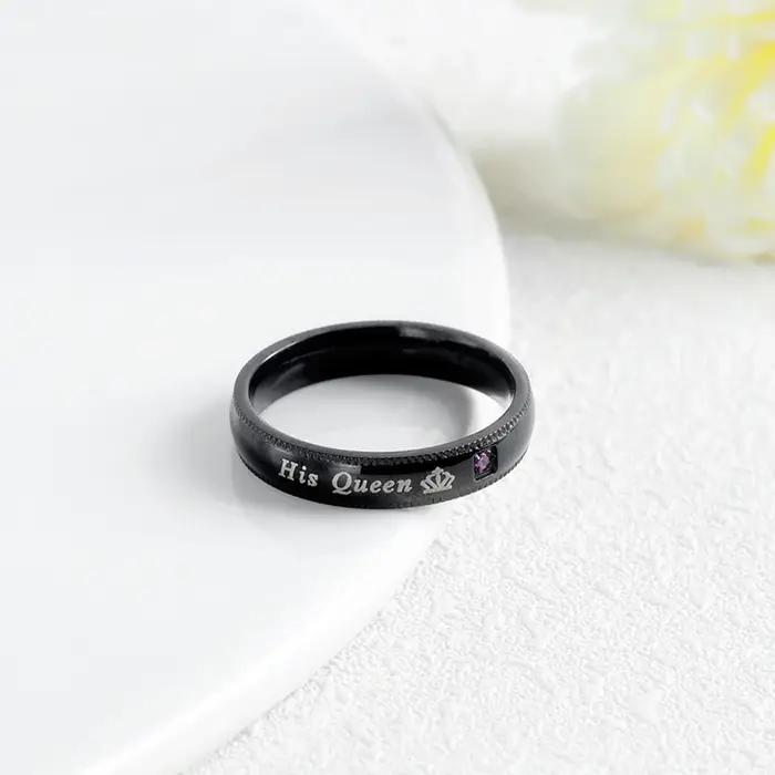 Bagues de couple romantiques en zircone cubique pour mariage, fiançailles et anniversaires, bijoux élégants pour hommes et femmes