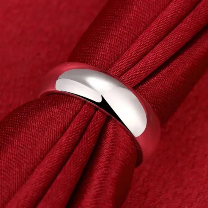 Alliance en argent sterling 925 élégante et simple pour mariage et occasions spéciales femmes