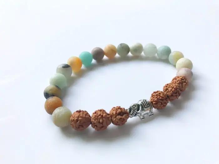 Bracelet Rudraksha en Forme d'Éléphant