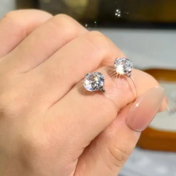 Bague Moissonite 925 sterling argent D color VVS1 pour mariage occasions spéciales alliance de fiançailles élégante et durable