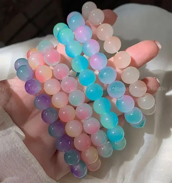 Bracelets en perles de cristal de quartz rose pour femmes et filles