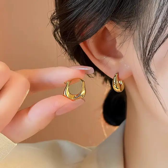 Boucles d'oreilles vintage en argent Sterling 925 pour femmes et filles cercle rond goutte d'eau bijoux de fête à la mode cadeaux occasions spéciales