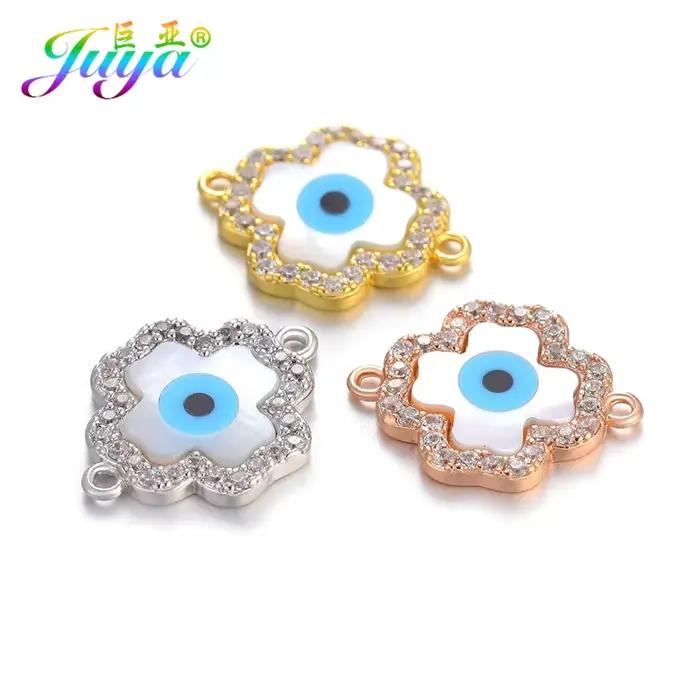 Charme connecteur Juya en cuivre plaqué or avec cristaux rhinolites autrichiens pour femmes bijoux DIY occasionnels spéciaux