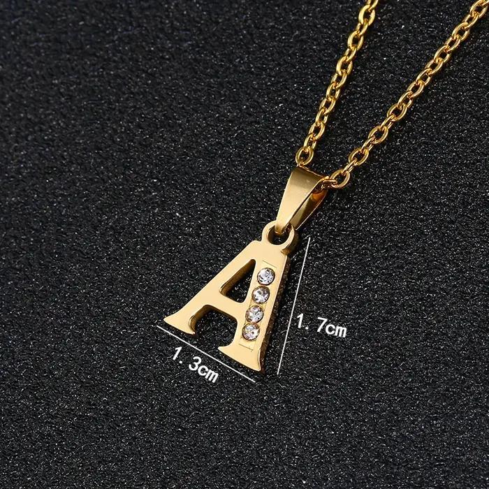 SONYA acier inoxydable 26 lettres collier Initial pour femmes Alphabet colliers pendentifs amis famille nom cadeaux