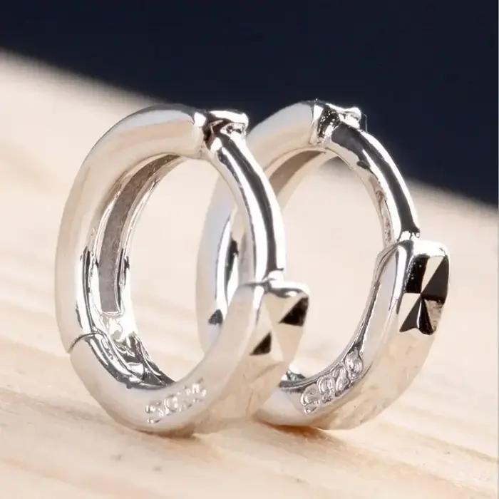 Boucles d'oreilles créoles de luxe en argent sterling 925