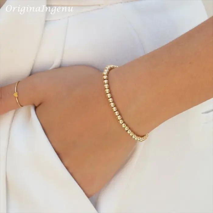 Bracelet de perles en or fait à la main