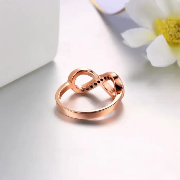 Bagues en cristal et cuivre pour femmes, nouveau Design Offre Spéciale, couleur or Rose, bijoux Infinity, offre spéciale, R407