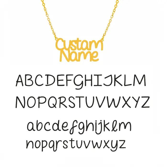 Collier avec nom personnalisé pour femmes