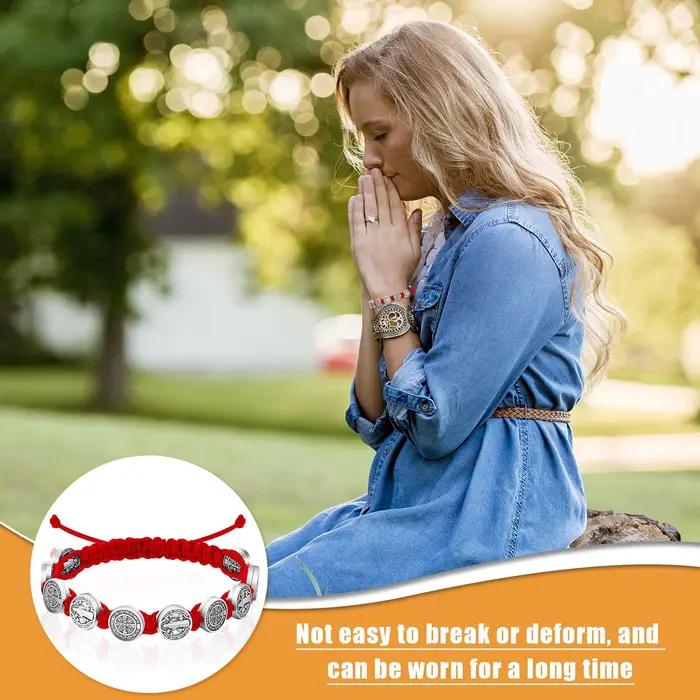 Bracelets San Benito Protection Croix Amitié Unisexe Élégant Occasions Spéciales Cadeau Fête Baptême Naissance