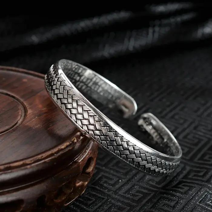 Bracelet jonc rond en argent sterling 925 pour femmes occassions spéciales mariage cadeau bijoux élégants