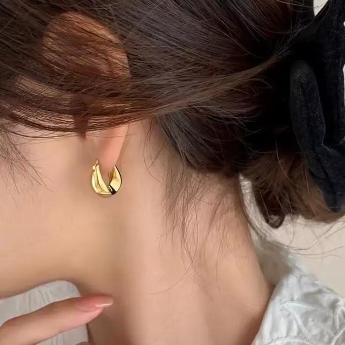 Boucles d'oreilles vintage en argent Sterling 925 pour femmes et filles cercle rond goutte d'eau bijoux de fête à la mode cadeaux occasions spéciales