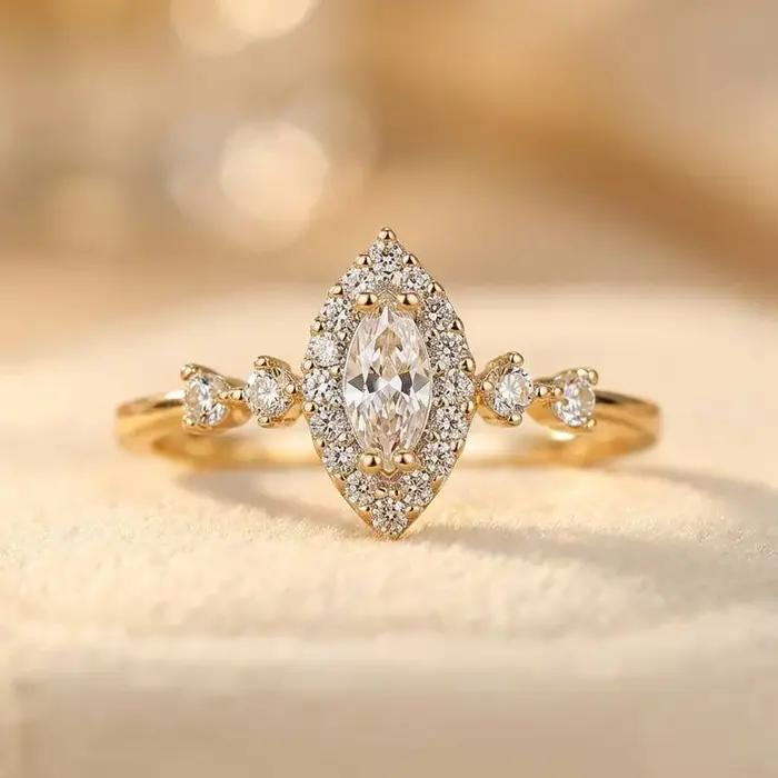 Bagues de mariage exquises en argent sterling 925