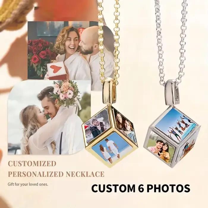 Collier pendentif avec image personnalisée pour hommes, 1 pièce, image personnalisée, Hip Hop, cadeau personnalisé