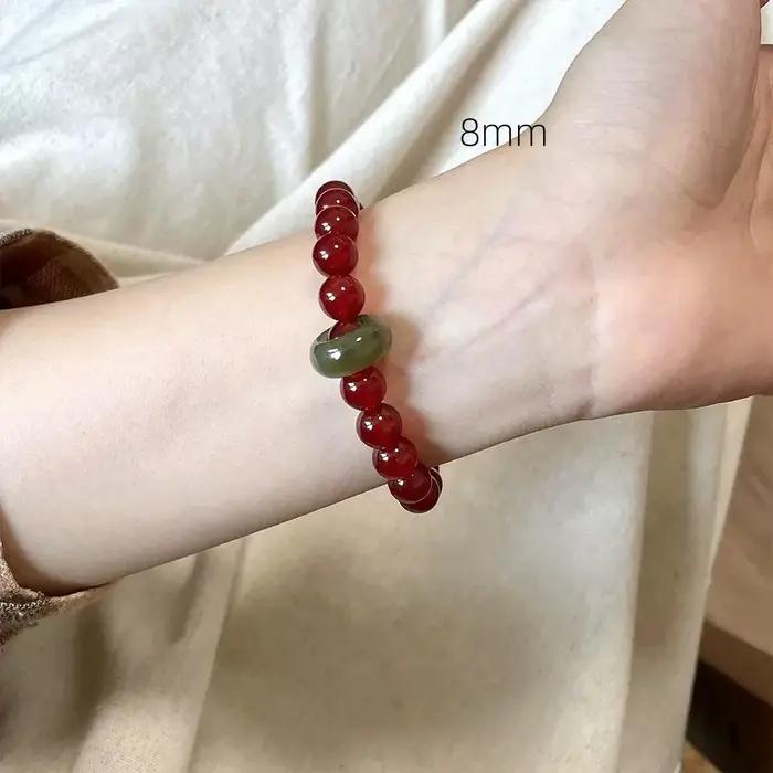 Bracelet en Agate rouge naturelle et Turquoise pour femmes