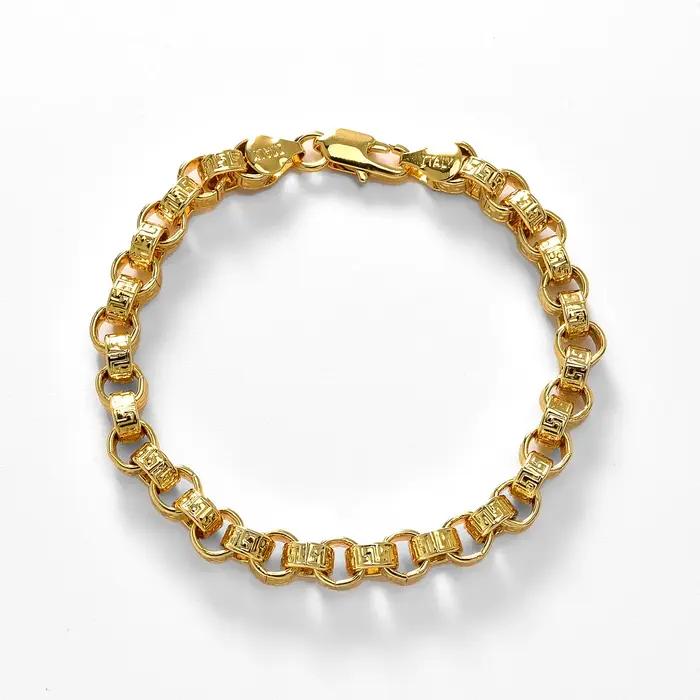 Bracelet en cuivre plaqué or 18 carats serpent style hip hop bijou unisexe pour hommes et femmes occasions spéciales cadeau amitié