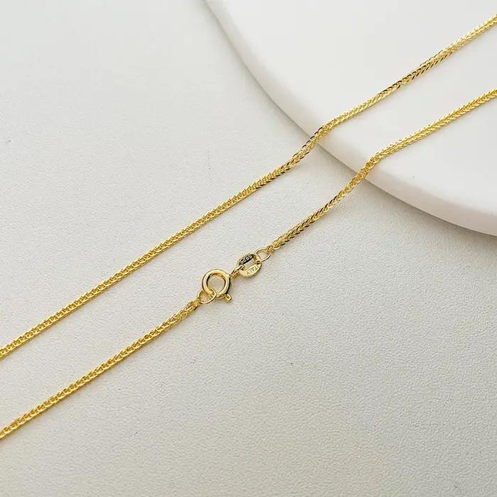 Collier chaîne Chopin en argent sterling 925 de 35 à 90 cm