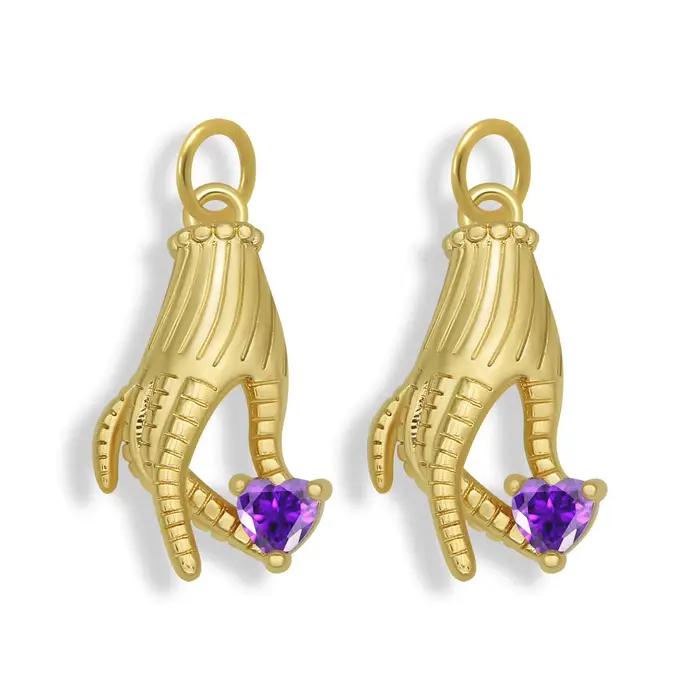 Zunderes-Pendentif à breloque plaqué or pour collier et bracelet