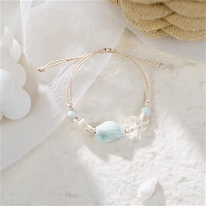 Bracelet bohème tortue de mer pour femmes, étoile de mer, hippocampe, coquille de perle, chaîne en métal réglable, bijoux de fête d'été sur la plage et les vacances