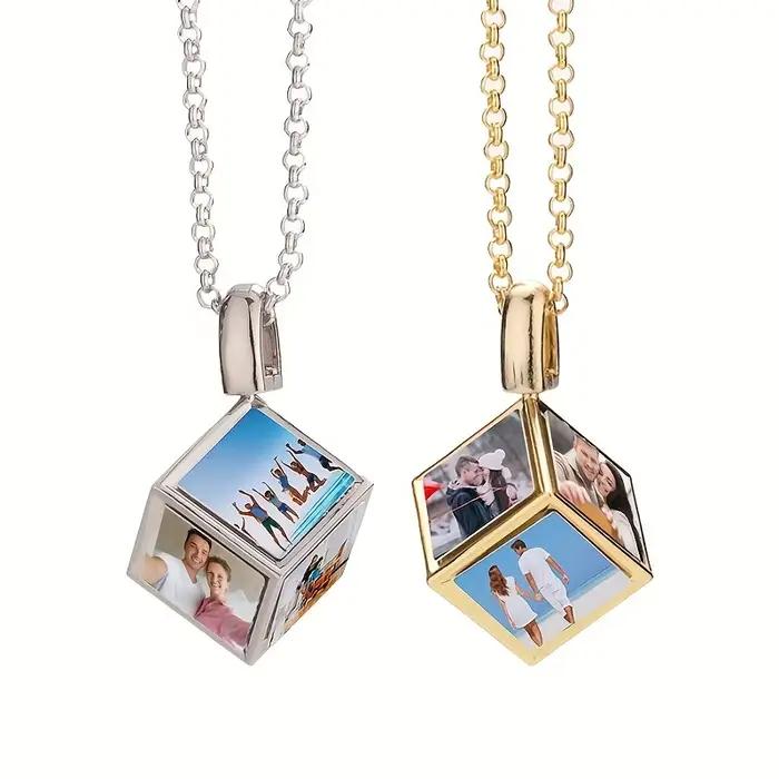 Collier pendentif avec image personnalisée pour hommes, 1 pièce, image personnalisée, Hip Hop, cadeau personnalisé