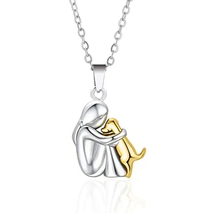 Mode femmes et chien collier mignon petite fille chiot pendentifs colliers Animal bijoux pour animau