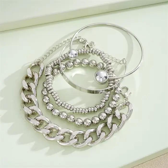 Bracelet Fleuri en Résine Empilable pour Femme Occasions Spéciales Jours Fêtes Plage