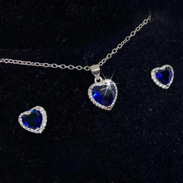 CC – ensemble de bijoux en forme de cœur pour femmes