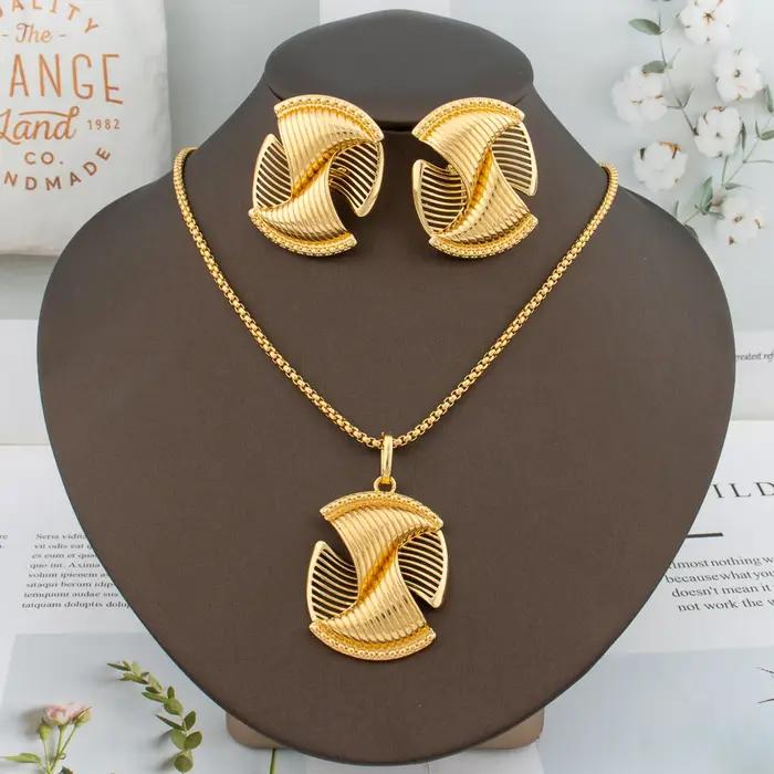 Ensemble de bijoux plaqués or pour femmes