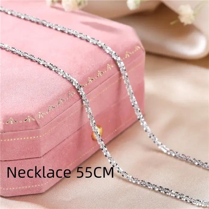 Collier en Argent Sterling S925 Cercle Scintillant Haute Qualité Accessoire Mode pour Femmes Occasions Spéciales