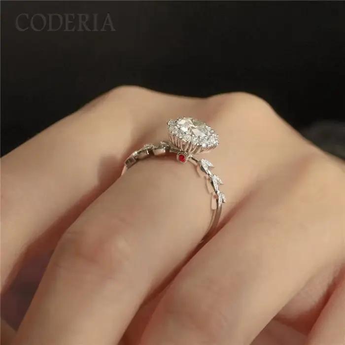 Group bague Moissanite 1 carat Edelwed'appareils plaquée avec 5 couches d'or blanc et d'argent regardé 925