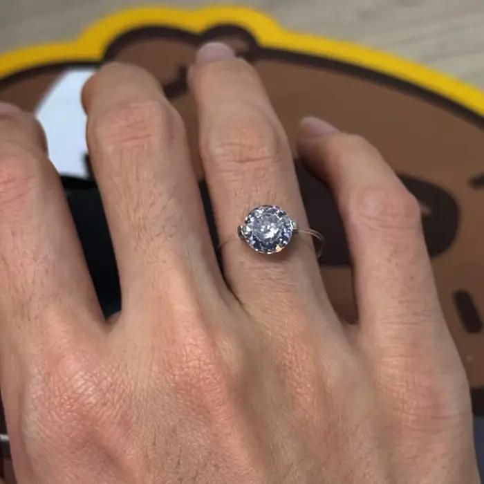 Bague Moissonite 925 sterling argent D color VVS1 pour mariage occasions spéciales alliance de fiançailles élégante et durable