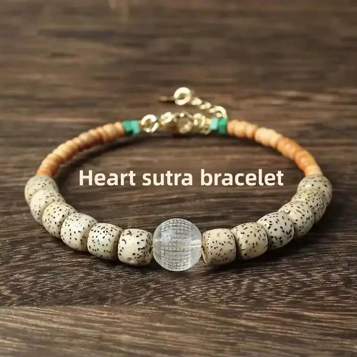 Bracelet de prière scénique du Temple pour femme avec cristal et brins élégant pour méditation et style quotidien