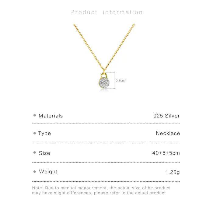 ANDYWEN – collier avec pendentif en argent 925 plaqué or 18 carats, bijoux scintillants en CZ, cadeau élégant pour femmes, vêtements chics au quotidien