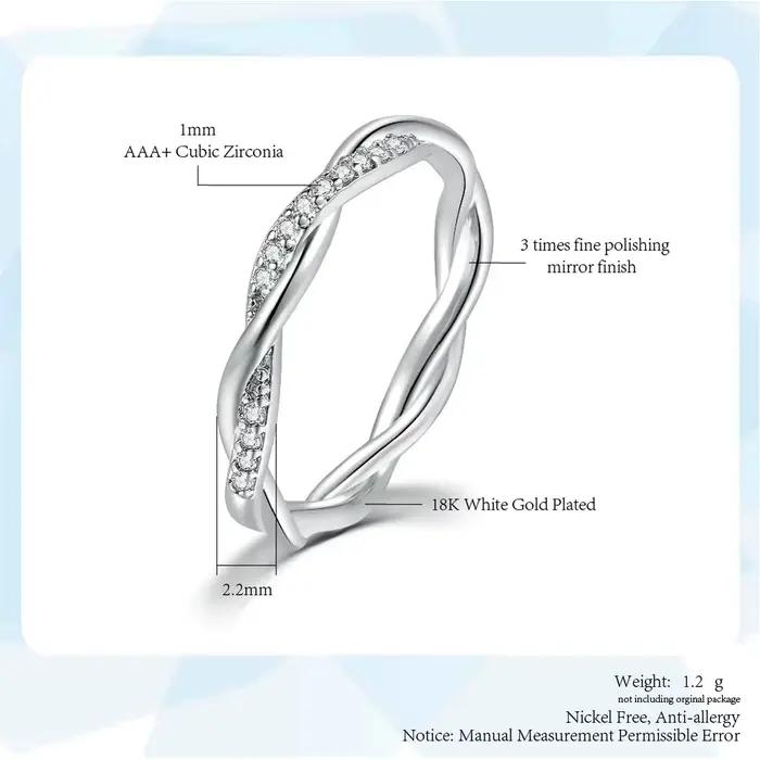 Bague de fiançailles en argent sterling avec pierre de zircone pour femmes, bijou romantique et élégant pour occasions spéciales et cadeaux de promesse