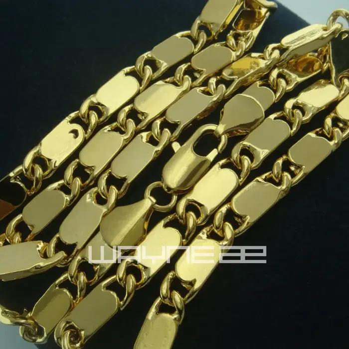 Colliers Nram couleur or pour hommes, chaînes