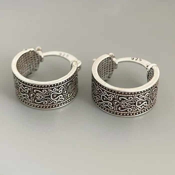 Boucles d'oreilles en argent regardé 925 pour femmes
