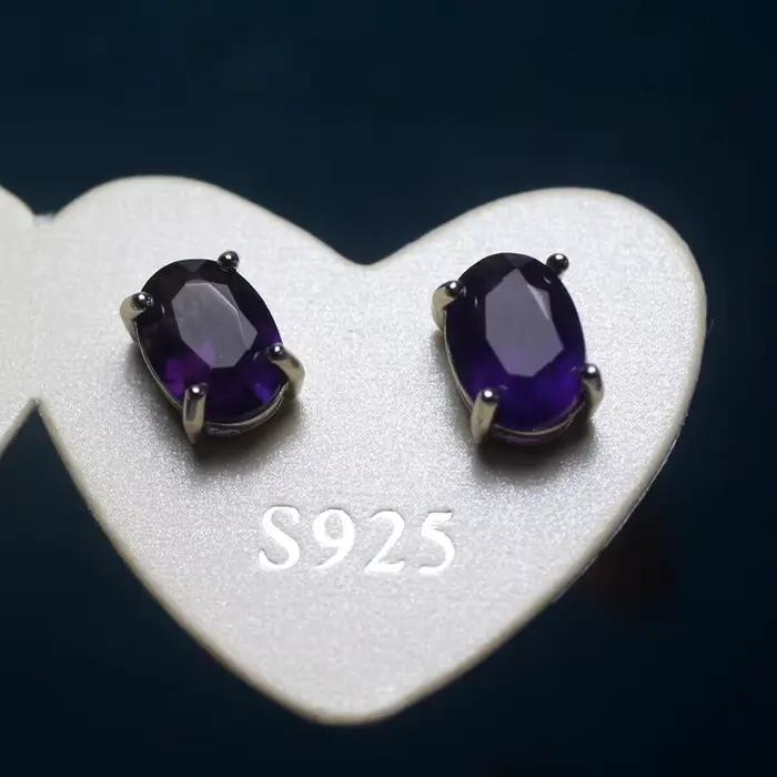 Meihan – boucles d'oreilles en argent 925, breloque naturelle, avec pierre naturelle, pour la fabrication de bijoux ou cadeaux