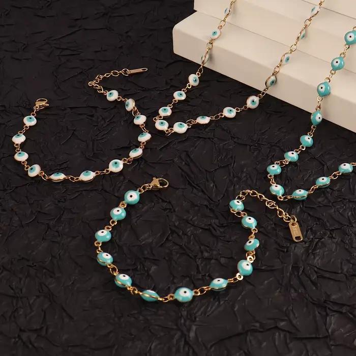 Collier en acier inoxydable 316L couleur or chaîne colorée bijou de mode punk pour femmes occasions spéciales