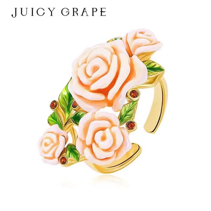 Ensemble de bijoux élégant en émail rose et perles pour femmes avec pendentifs en or karat et zirconium blanc pour occasions spéciales et cadeaux