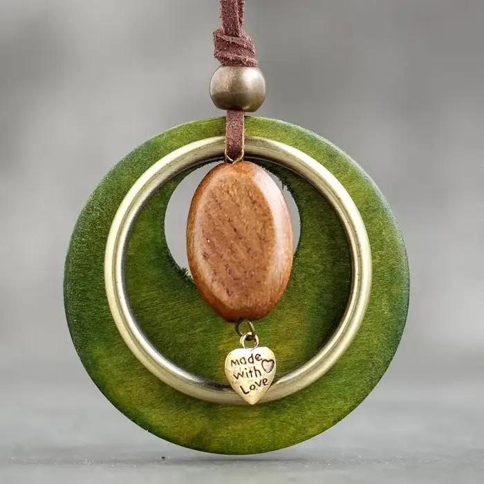 Collier en bois avec pendentif Best Friends pour femmes cadeau d'anniversaire fiançailles partys mariage