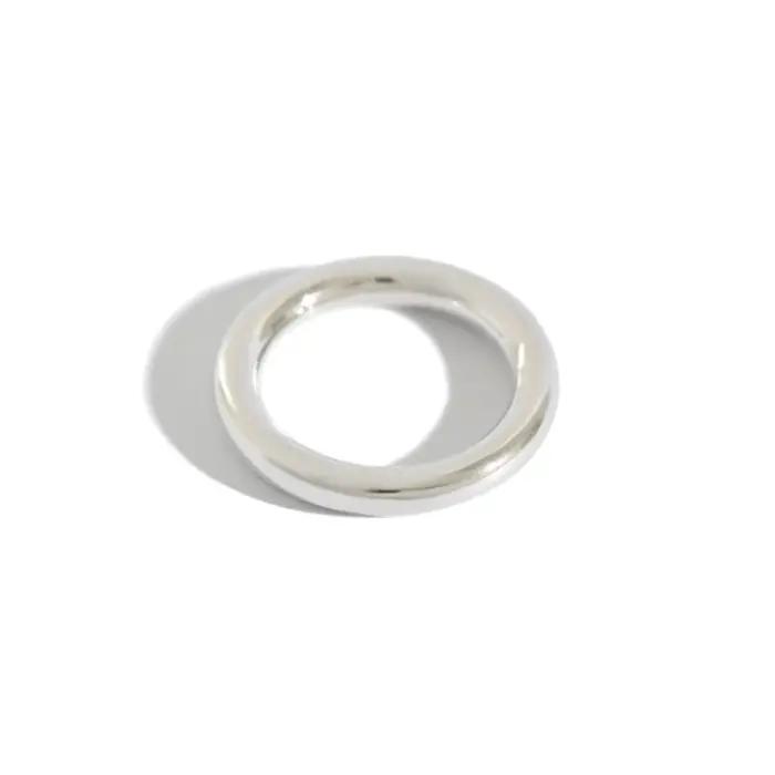 F.I.N.S minimaliste 990 en argent Sterling anneaux lisses bagues de fiançailles classiques pour les femmes bague