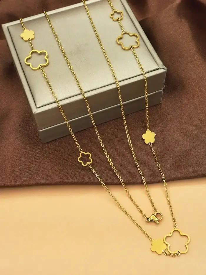 Collier long trèfle pour femme, cadeau pour son anniversaire, saint-valentin, Halloween, noël, retou