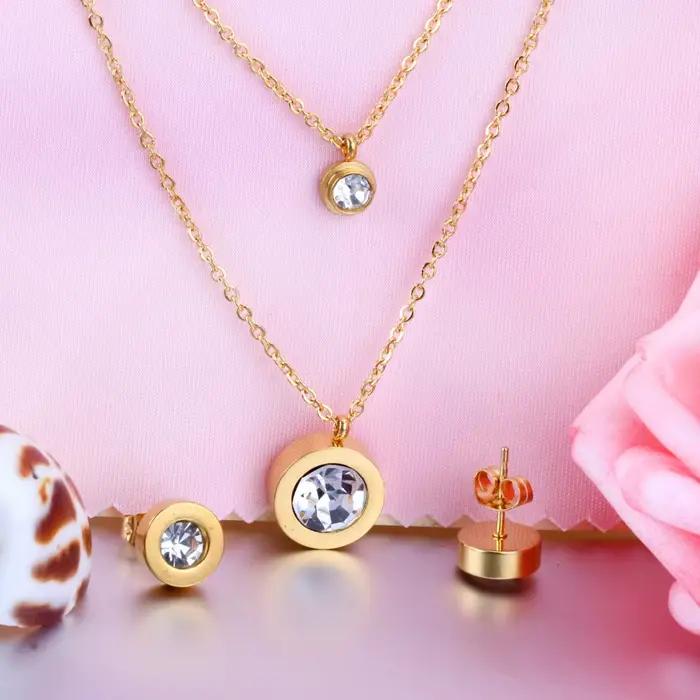 Ensembles de Bijoux de luxe en zircone cubique