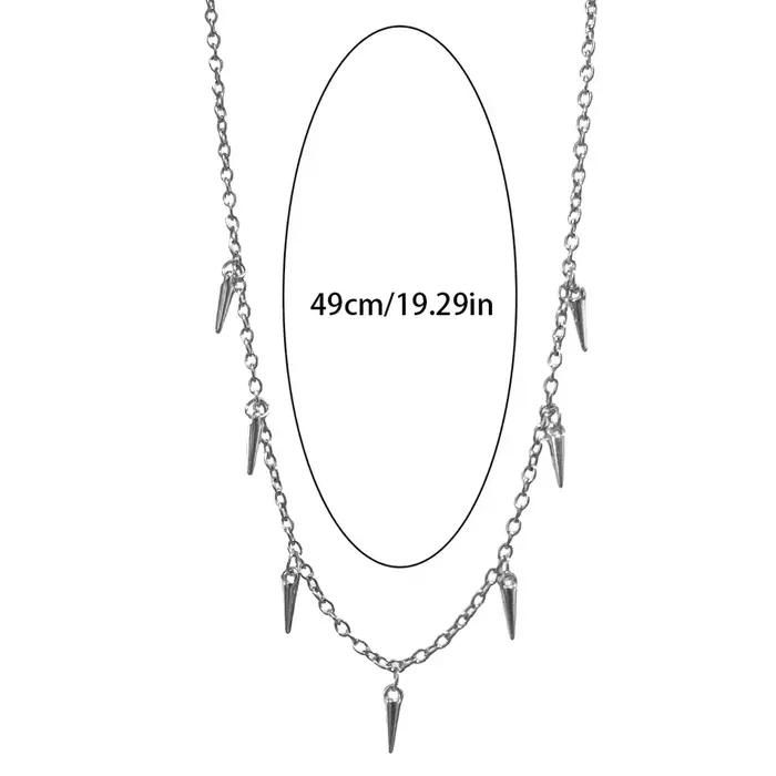Collier à pampilles à rivets Punk Hip Hop Mode Géométrique Chaîne Acier Titane Hommes Femmes Occasions Spéciales