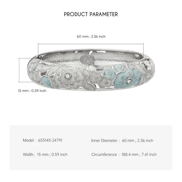 Bracelet en alliage de fleur de rose émaillée pour femmes romantique et mignon à offrir pour diverses occasions spéciales