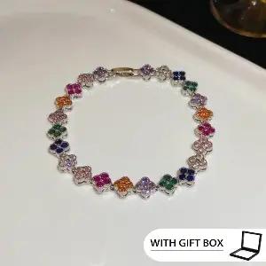Bracelet fleur Zircon irrégulier pour femmes mode OL cadeau professionnel occassions spéciales